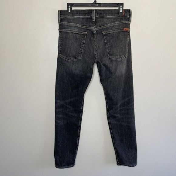 7 FOR ALL MANKIND Mens Paxtyn Skinny Performance Jeans 32 x 29 Black Denim Luxe - Picture 4 of 11